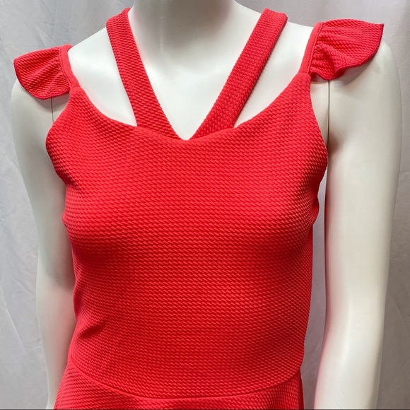 Lilt Girls Coral Orange Sleeveless Fit & Flare Casual Dress Size 16 - Picture 2 of 8